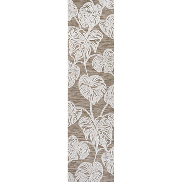 Tobago High-low Two-tone Monstera Leaf Indoor/Outdoor Area Rug